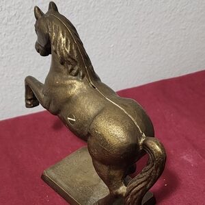 Elegant Brass Horse Sculpture